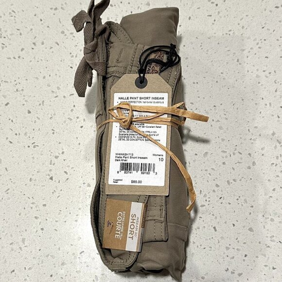 NWT Prana Halle Pant - Short Inseam in Dark Khaki - Size 10 - Picture 3 of 12